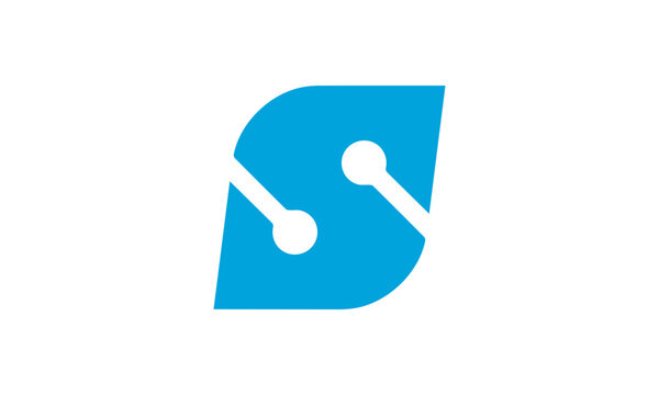 Letter S Technology Logo, Modern S logo, Initials Logo, lettermark