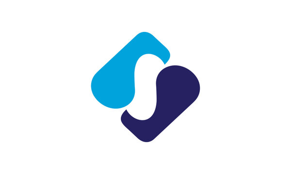 Letter S Technology Logo, Modern S logo, Initials Logo, lettermark