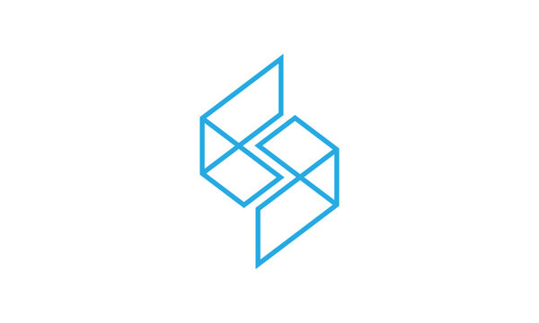 Letter S Technology Logo, Modern S logo, Initials Logo, lettermark
