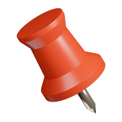 red push pin 3d render