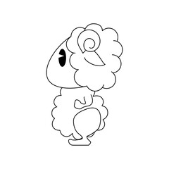 干支イラスト　未（ひつじ）/かわいい未キャラクター/Chinese Zodiac Illustration-Sheep
