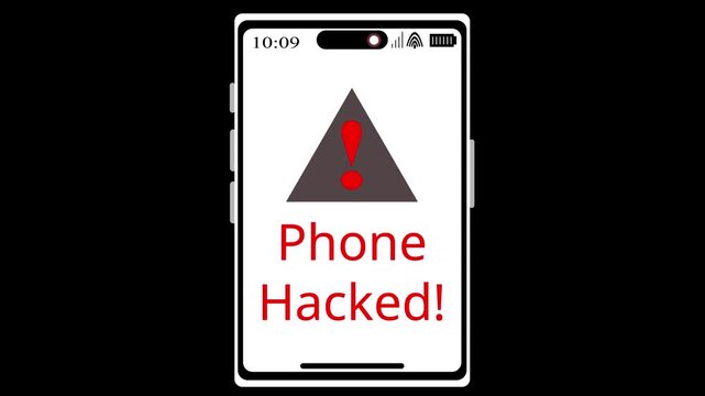 A hacker hacks into a phone.
 Be Aware of Scams: Recognizing and Avoiding Fraudulent Activity on your Phone. 4K video.
