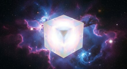 Abstract Hexagonal Structure in Cosmic Nebula.