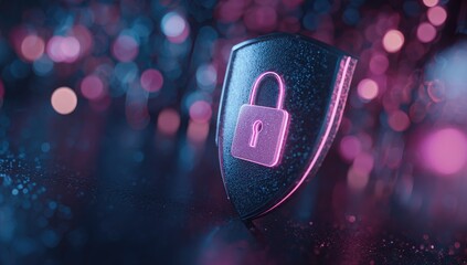 Abstract security shield graphic