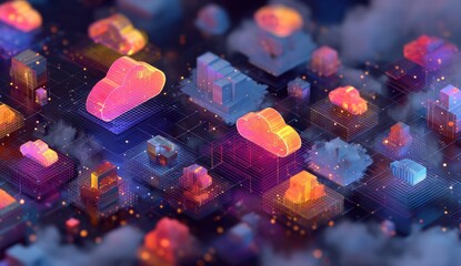 Abstract digital cloud network (1)
