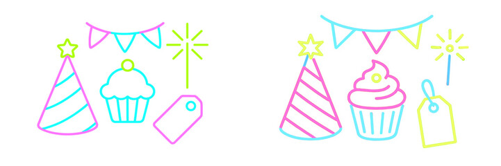 Colorful decorations and treats for a lively celebration with festive elements and sweet delights