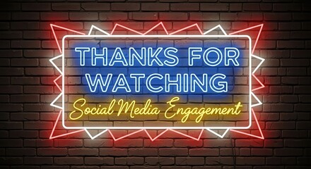 Thank You For Watching Social Media Engagement Presentation Graphics