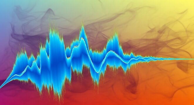 Abstract Colorful Sound Wave Visualization. - Powered by Adobe