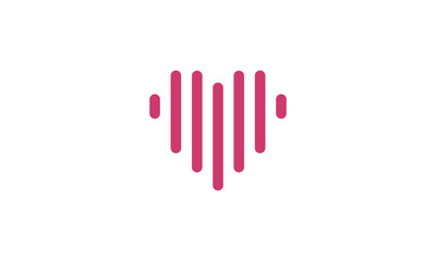 Obraz premium a graphic image with a love line theme, with a white background. Vector graphic base.