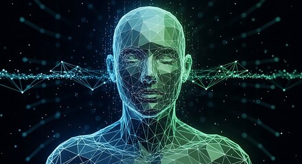 Abstract Digital Humanoid Mind Network.