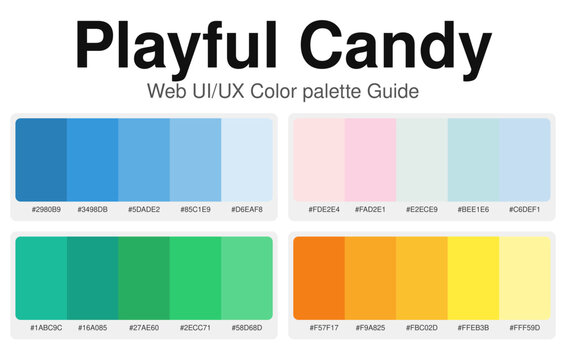 Web UI/UX Color Palette Playful Candy