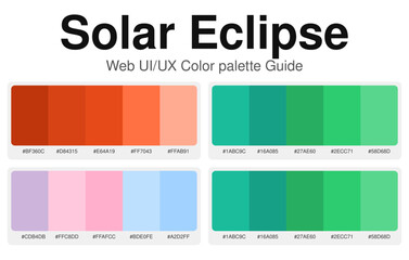 Web UI/UX Color Palette Solar Eclipse