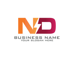 Obraz premium Initial N D logo concept with electric template vector