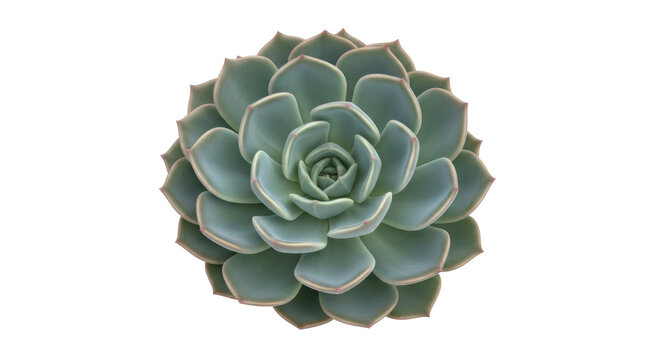 Isolated Echeveria elegans succulent rosette, evergreen succulent plant of Crassulaceae