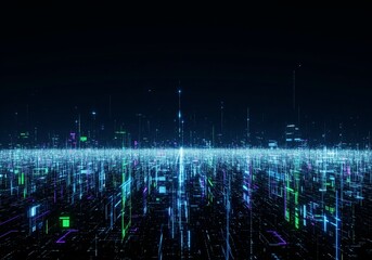 fiber optics background with light spots