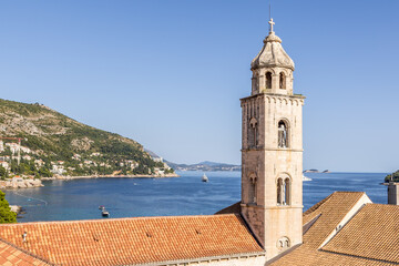 Dubrovnik old towna and the Lokrum island in the Adriatic Sea, Croatia