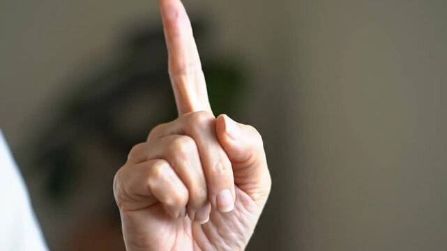 A Hand Making a Number One Sign, Signifying First, Best, or Foremost Position