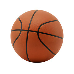 Fototapeta premium A standard orange basketball isolated on a transparent background