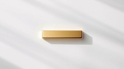 Minimalist Gold Bar on White Background
