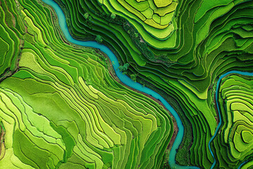 Abstract green agate pattern like topography