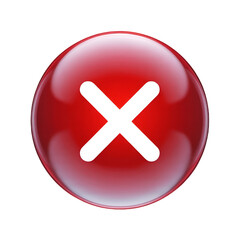 Fototapeta premium red button with cross