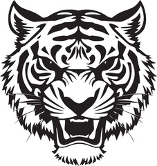 The Wild Tiger. Hand drawn vector illustration