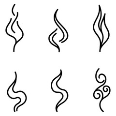 Elegant Swirls and Smoke Design Elements Vector Illustrations for Artistic Projects
