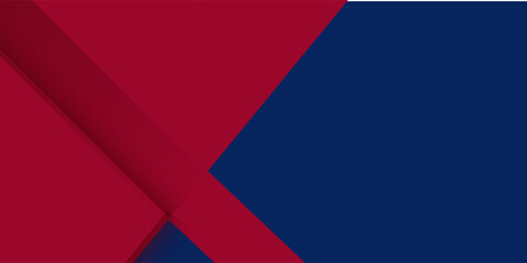 Abstract blue red banner geometric shapes background. Vector abstract graphic design banner pattern presentation background web template.
