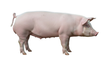 Isolated farm animal sow pig for meat production and food industry animal portrait