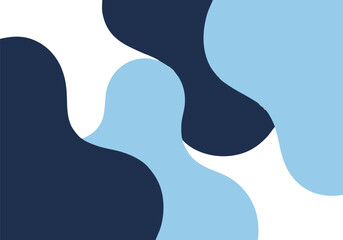 Abstract background with navy and light blue organic shapes on a white backdrop