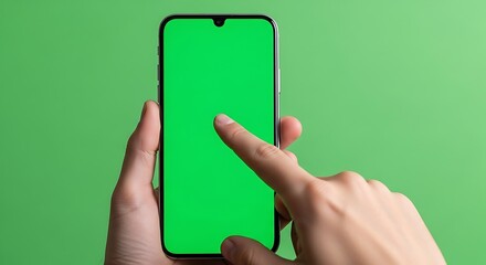 Smartphone with Green Screen.
