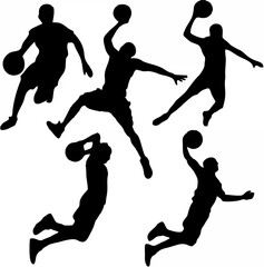 Basketball Player Silhouettes...