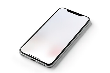 Isolated smartphone resembling iPhone XS Max for infographic and business purposes