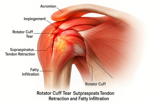 Shoulder Rotator Cuff Tear, Tendon Retraction, and Fatty Infiltration