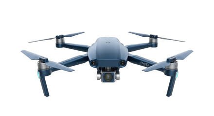 Isolated drone hovering ready to fly for aerial photography, high tech technology, quadcopter