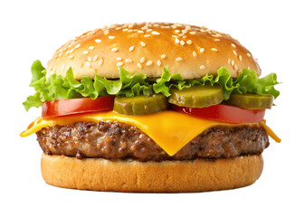hamburger isolated on white