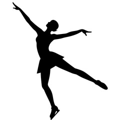 Gymnastics Silhouette &ndash; Dynamic Athlete in Motion Vector Illustration