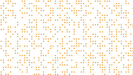 Abstract pattern of scattered golden dots on a white background, creating a subtle texture.