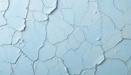 Light Blue Cracked Paint Wall Texture
