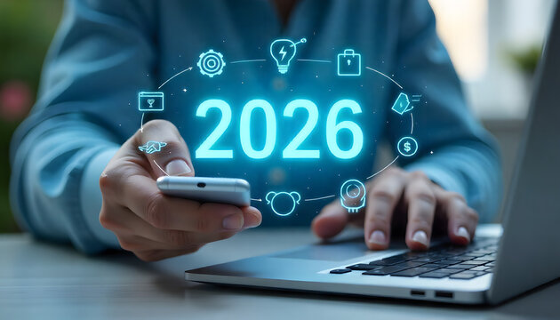 business man touching virtual screen with social network