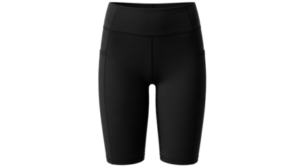 Black Highwaisted Workout Shorts With Pockets