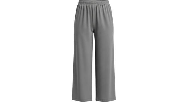 Gray Wide Leg Pants Womens Casual Trousers