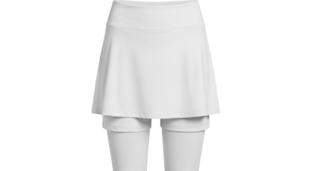 White Skort With Builtin Shorts Athletic Wear