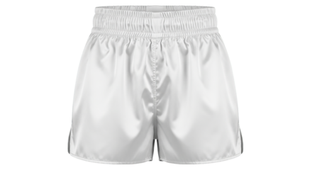White Satin Boxing Shorts Mockup
