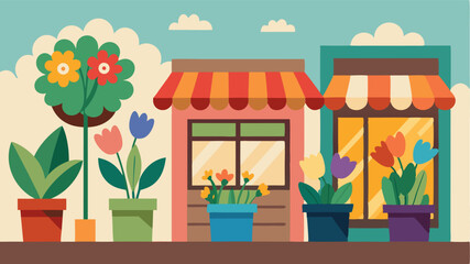 Colorful flowers spill out of window boxes and adorn the charming storefronts of this quaint oldworld village.