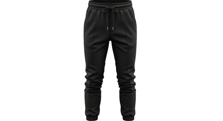 Black Cuffed Joggers Mens Fashion Apparel