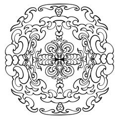 watercolor ornament mandala floral