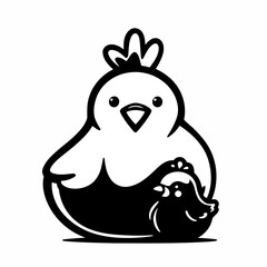 Fototapeta premium A happy, cute cartoon snake with a smiling face and a funny dog-like bird character are an isolated illustration