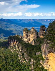 Majestic rock formations in a valley