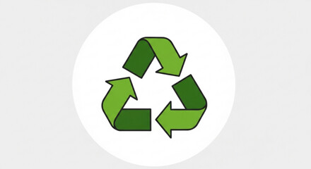 Obraz premium Recycle symbol, a universal sign for environmental protection and sustainability, promoting responsible waste management practices